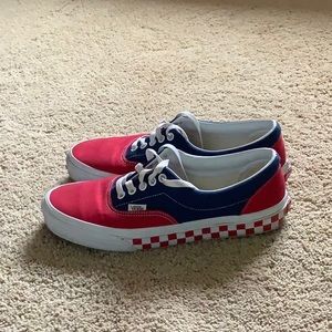 Red and blue Vans